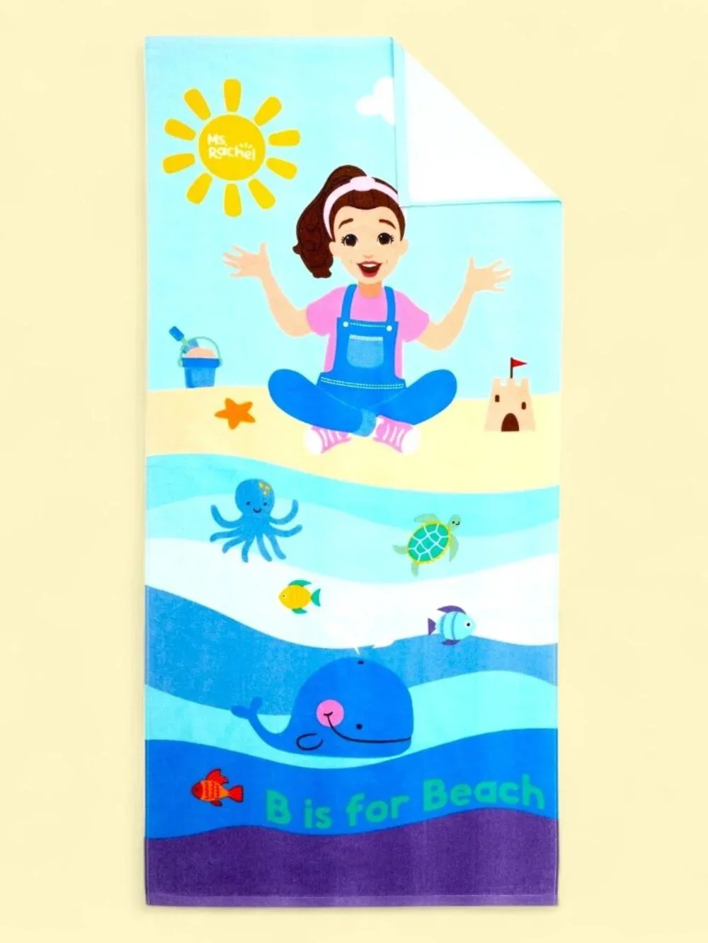 Ms. Rachel Kids Beach Towel 100% Cotton 28x58 is for Beach New Bath Pool Fan